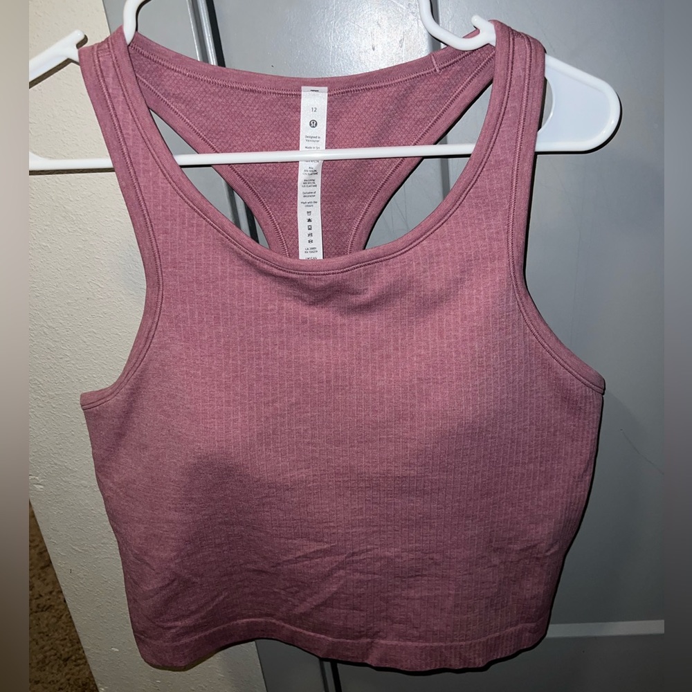 Lululemon Ebb to Street Cropped Racerback Tank Top
